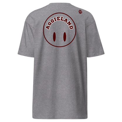 Aggieland Smiley Face Flipped Mulli USA Tee Cabon Grey Back