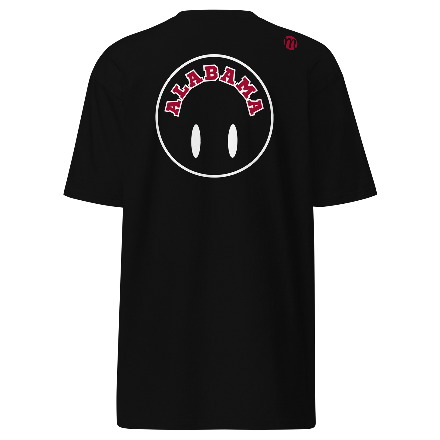 Alabama Smiley Face Flipped Mulli USA Tee Black Back