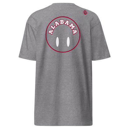 Alabama Smiley Face Flipped Mulli USA Tee Carbon Grey Back