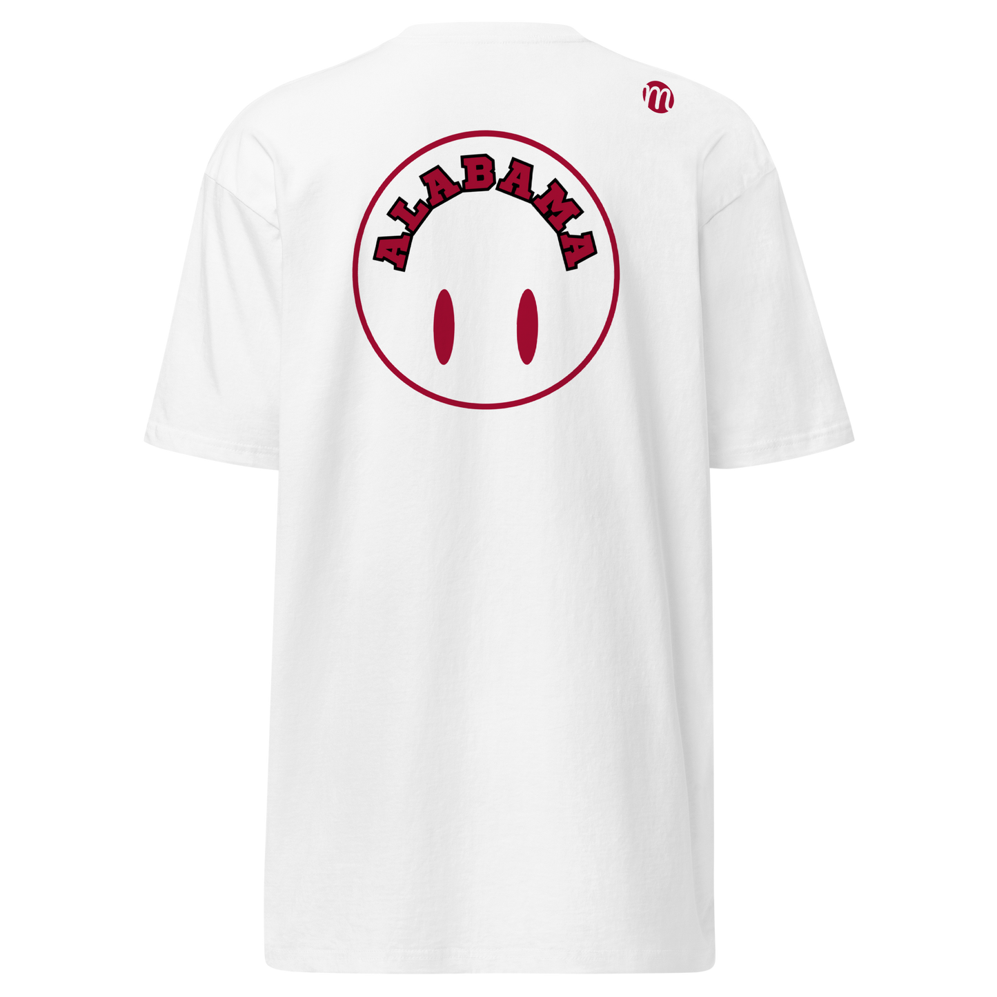 Alabama Smiley Face Flipped Mulli USA Tee White Back