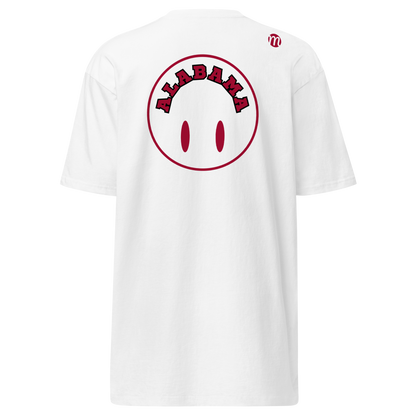 Alabama Smiley Face Flipped Mulli USA Tee White Back