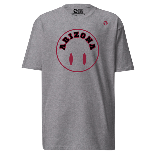 Arizona Smiley Face Flipped Mulli USA Tee Carbon Grey Front