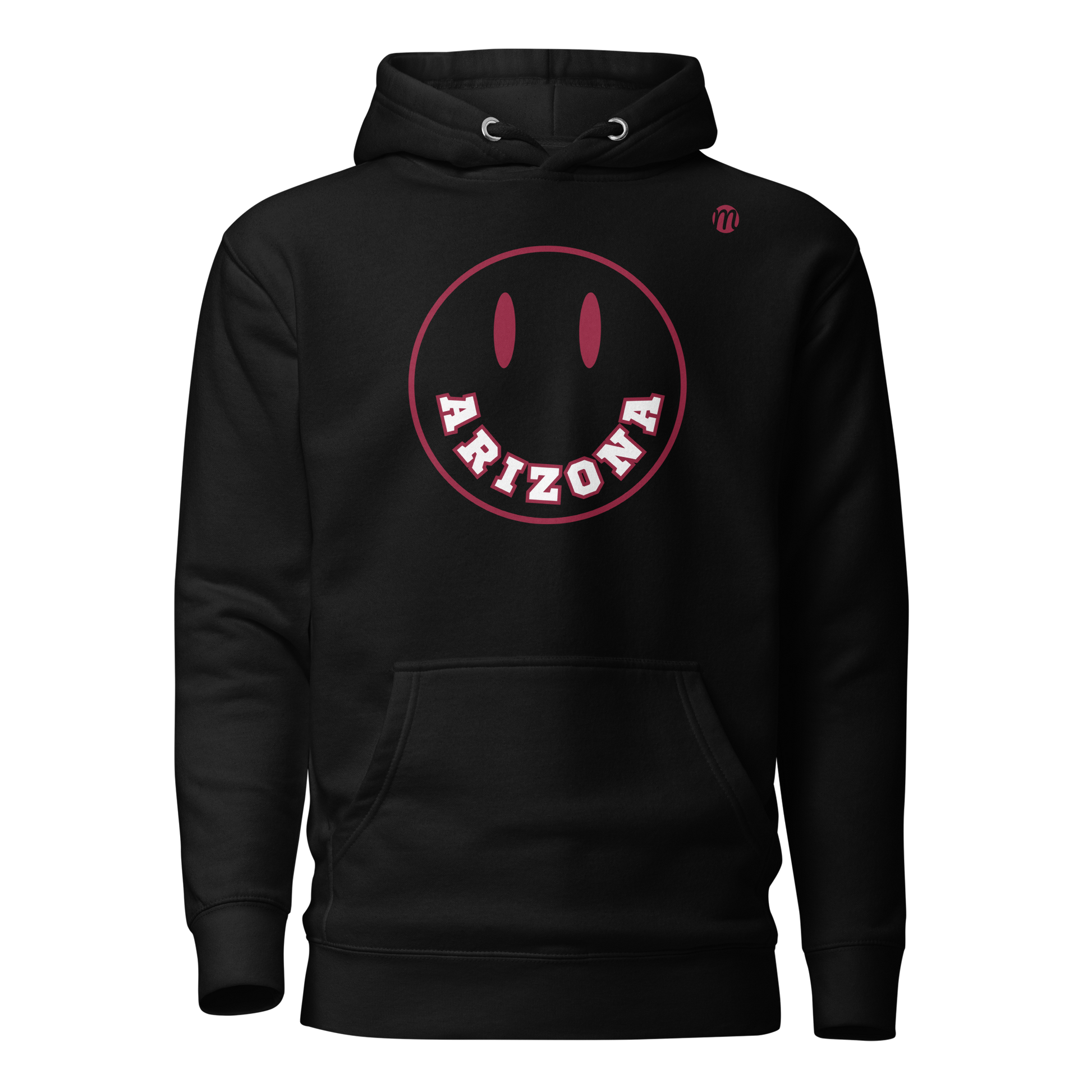 Arizona Smiley Face Mulli USA Hoodie Black Front