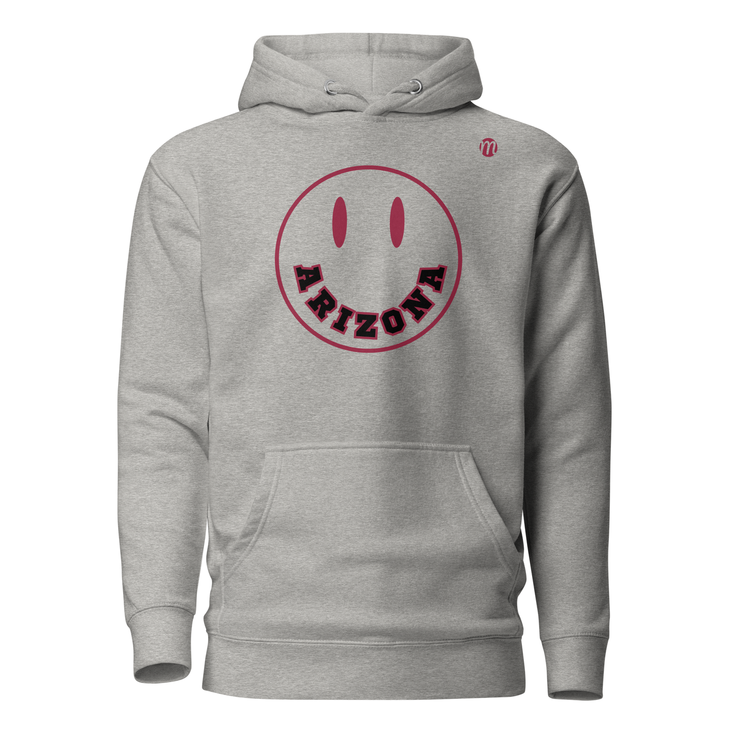 Arizona Smiley Face Mulli USA Hoodie Carbon Grey Front