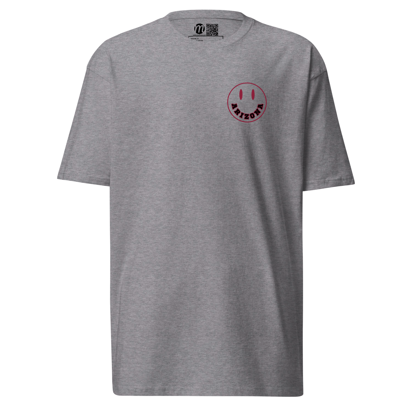 Arizona Smiley Face Mulli USA Tee Carbon Grey Front