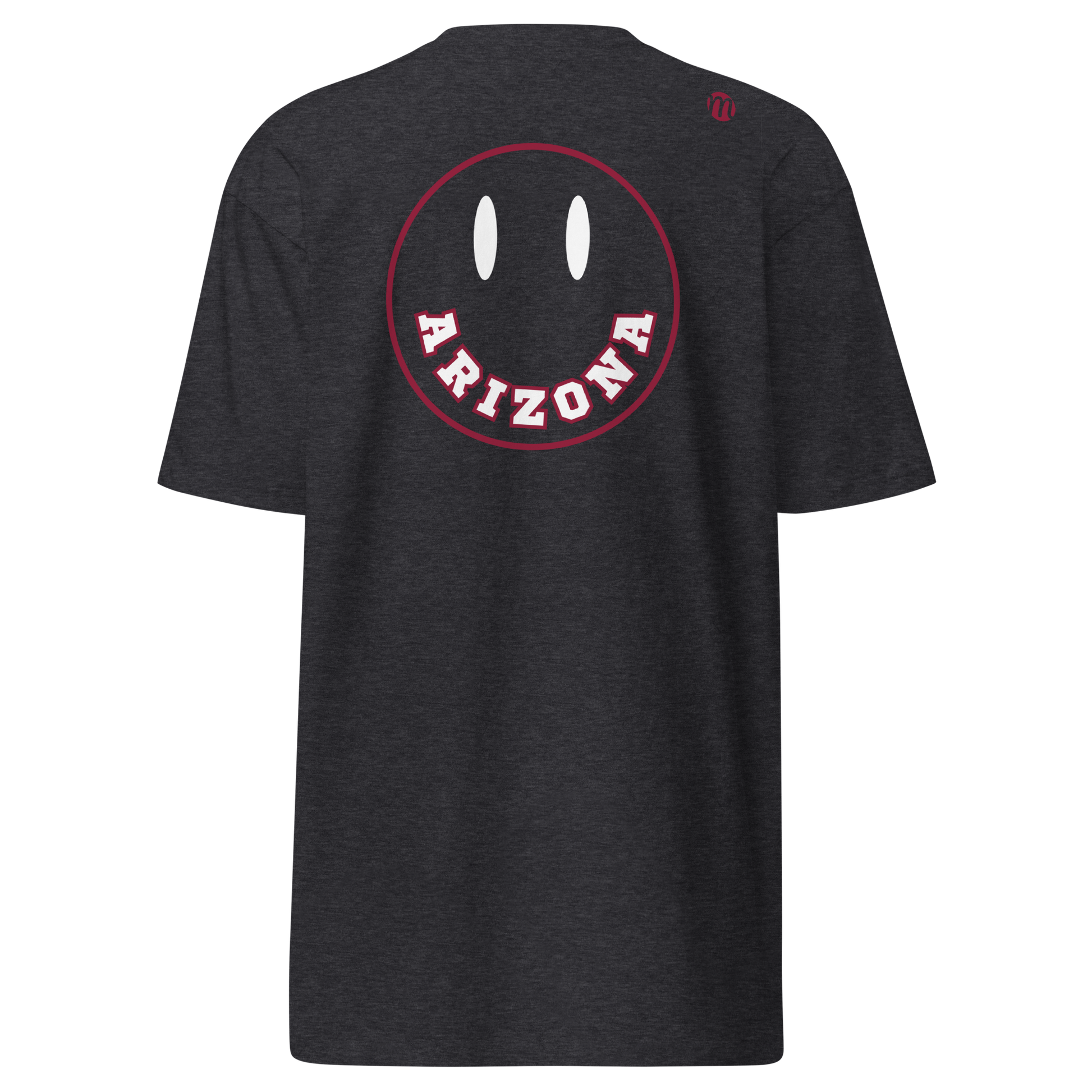 Arizona Smiley Face Mulli USA Tee Charcoal Heather Back