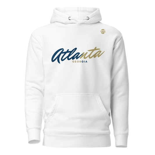 Atlanta Georgia Mulli USA Hoodie White Front