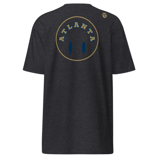 Atlanta Smiley Face Flipped Mulli USA Tee Charcoal Heather Back