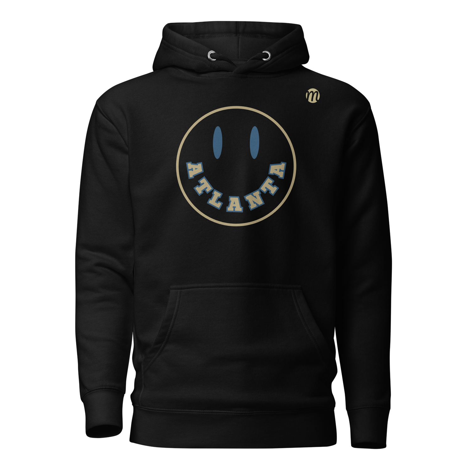 Atlanta Smiley Face Mulli USA Hoodie Black Front