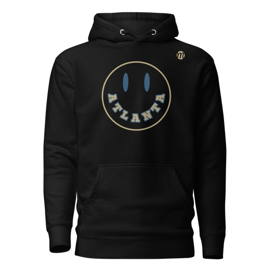 Atlanta Smiley Face Mulli USA Hoodie Black Front