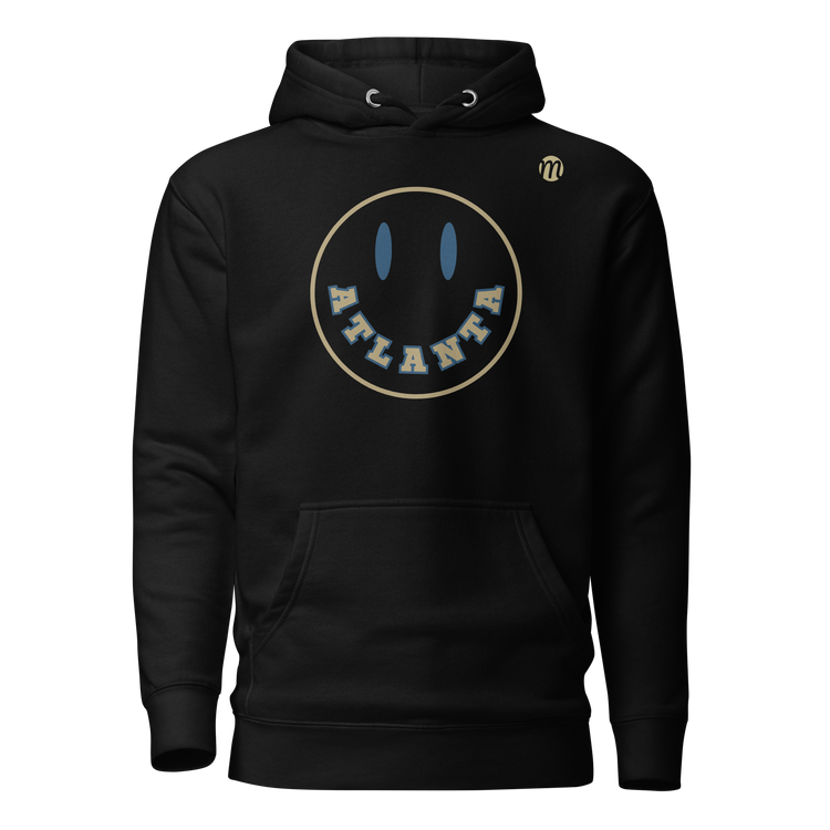 Atlanta Smiley Face Mulli USA Hoodie Black Front