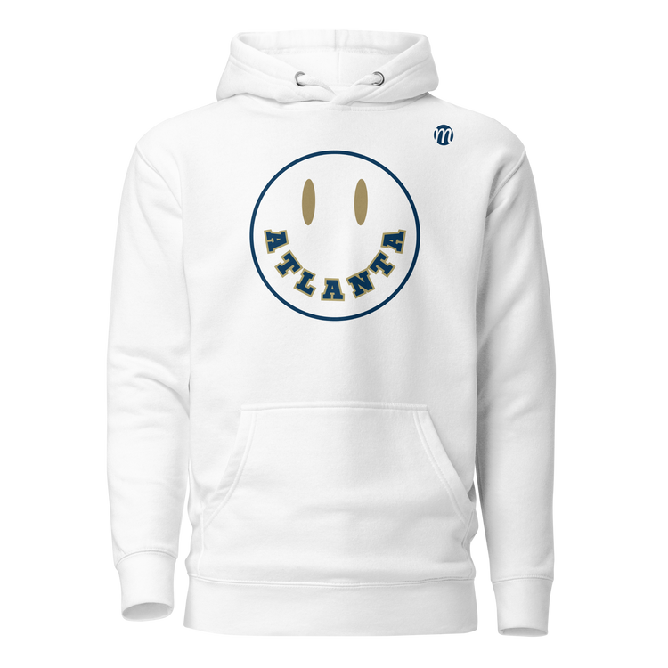 Atlanta Smiley Face Mulli USA Hoodie White Front