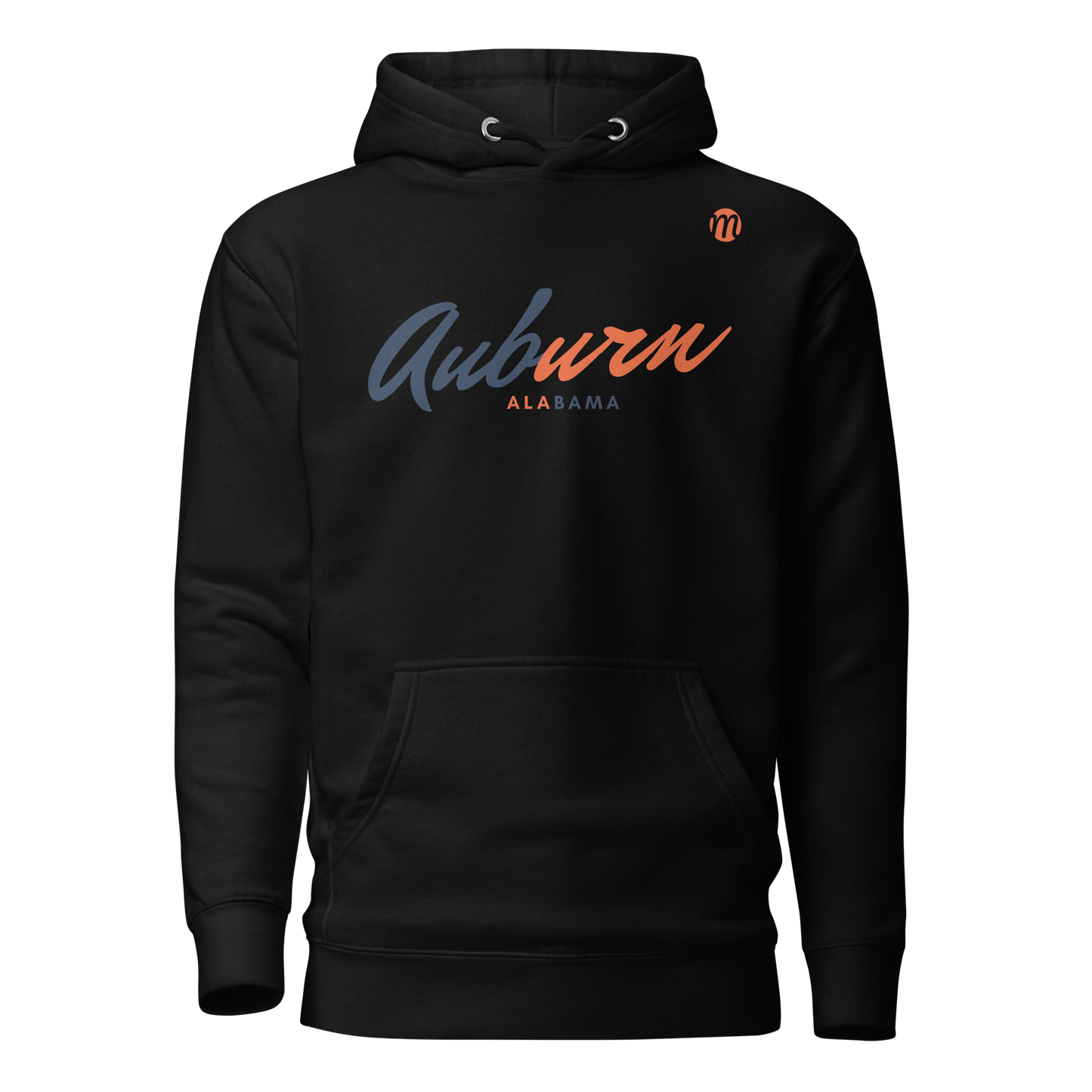 Auburn Alabama Mulli USA Hoodie Black Front