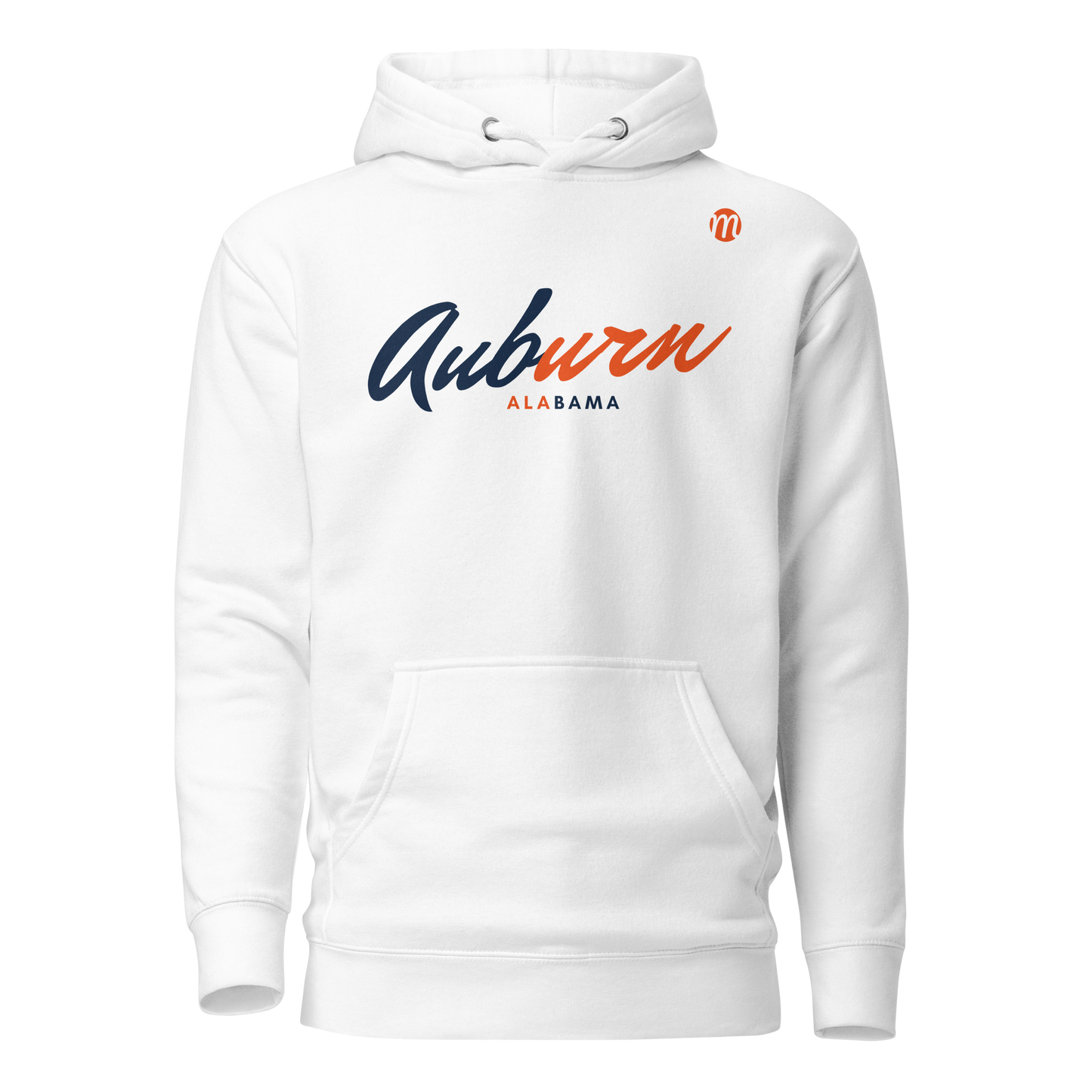 Auburn Alabama Mulli USA Hoodie White Front