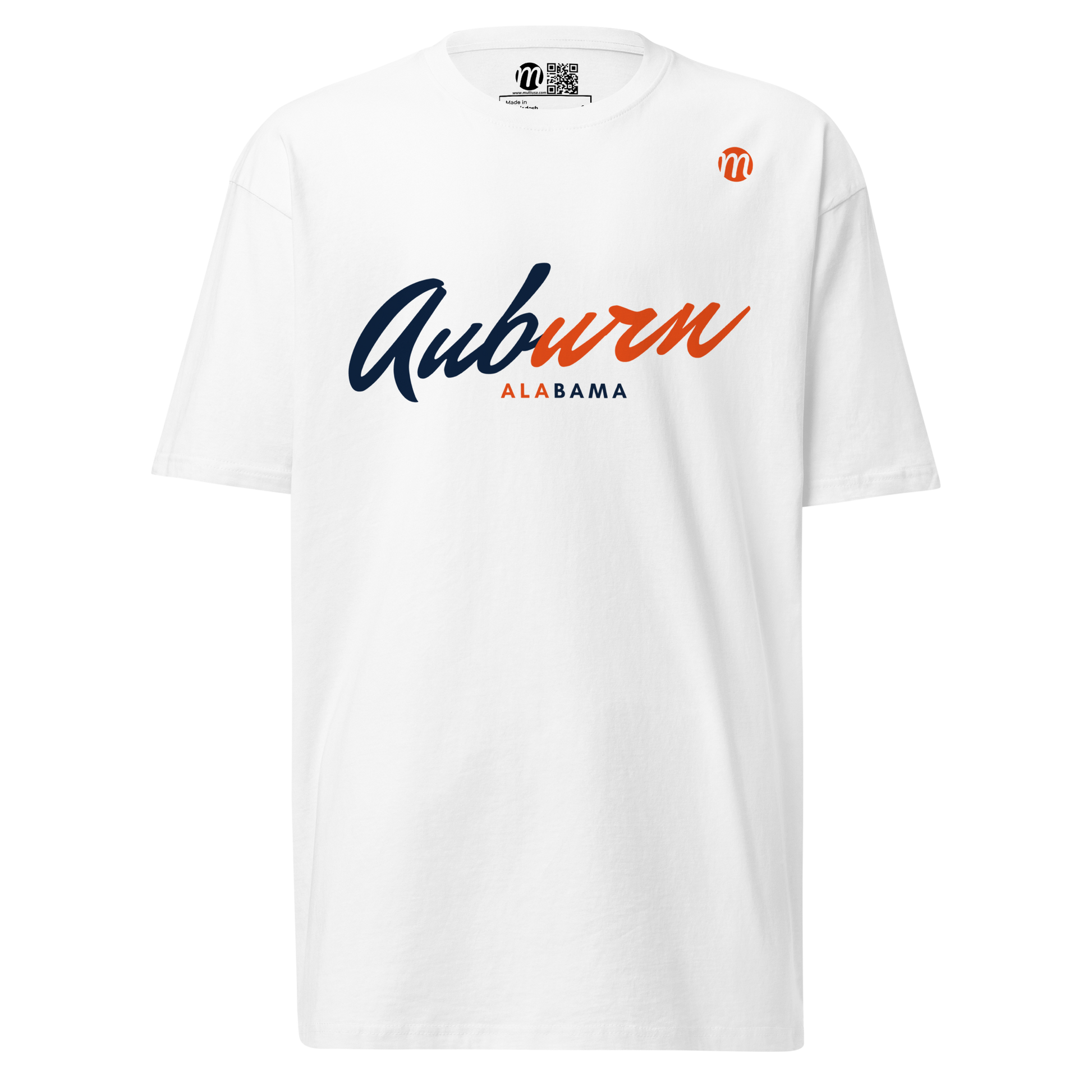 Auburn Alabama Mulli USA Tee White Front