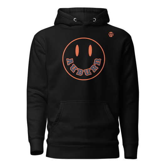 Auburn Smiley Face Mulli USA Hoodie Black Front 