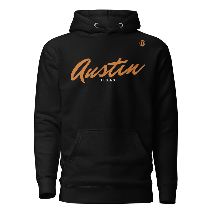 Austin Texas Mulli USA Hoodie Black Front