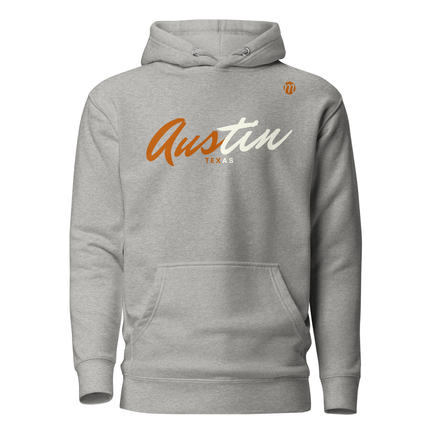 Austin Texas Mulli USA Hoodie Carbn Grey Front