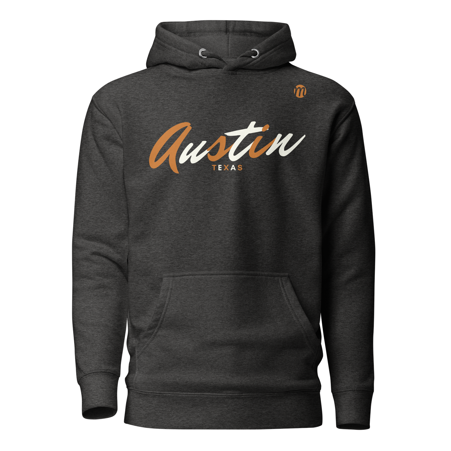 Austin Texas Mulli USA Hoodie Charcoal Heather front