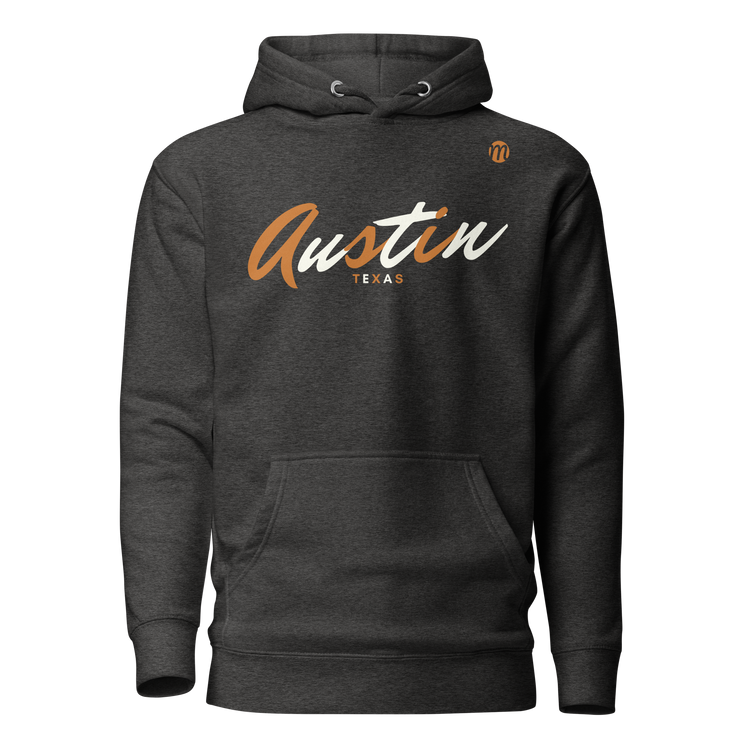 Austin Texas Mulli USA Hoodie Charcoal Heather front