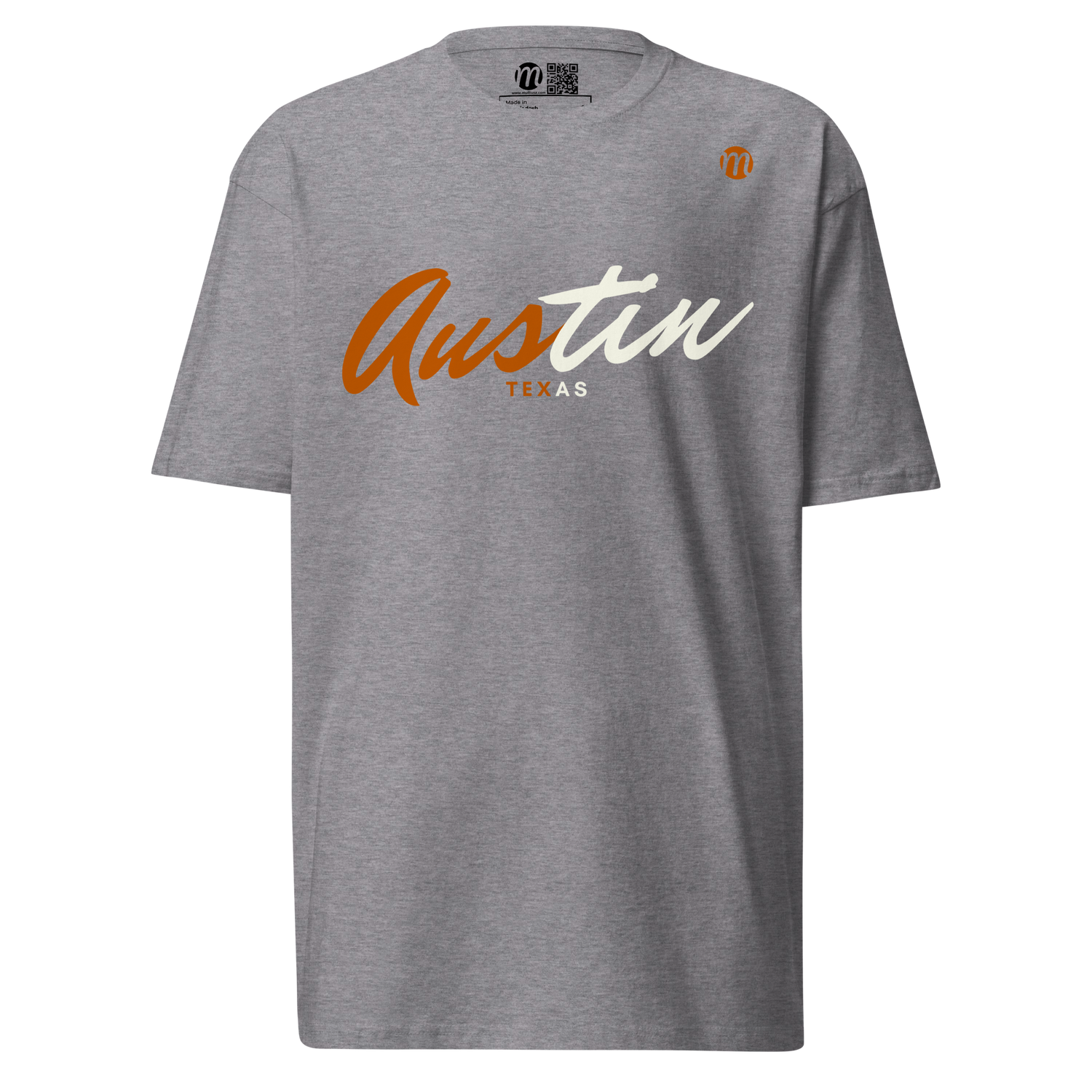 Austin Texas Mulli USA Tee Carbon Grey Front