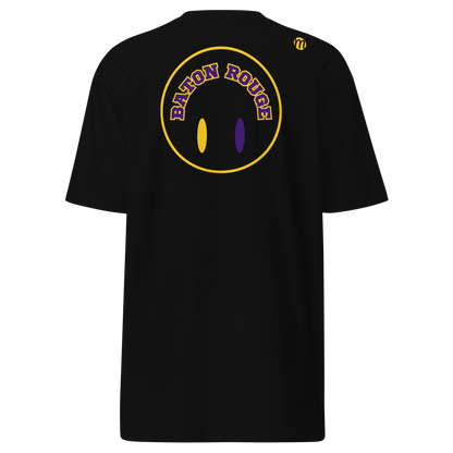 Baton Rouge Smiley Face Flipped Mulli USA Tee Black Back