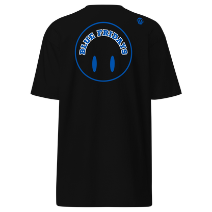 Blue Fridays Smiley Face Flipped Mulli USA Tee Black Back