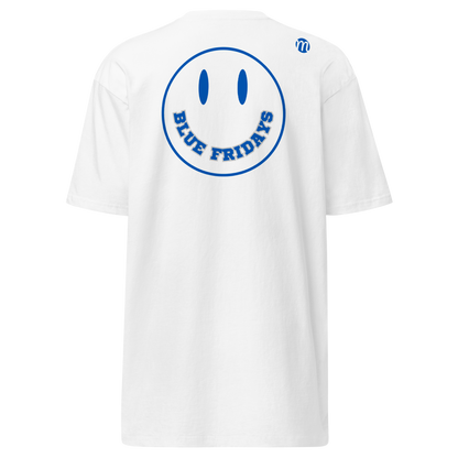 Blue Fridays Smiley Face Mulli USA Tee White Back