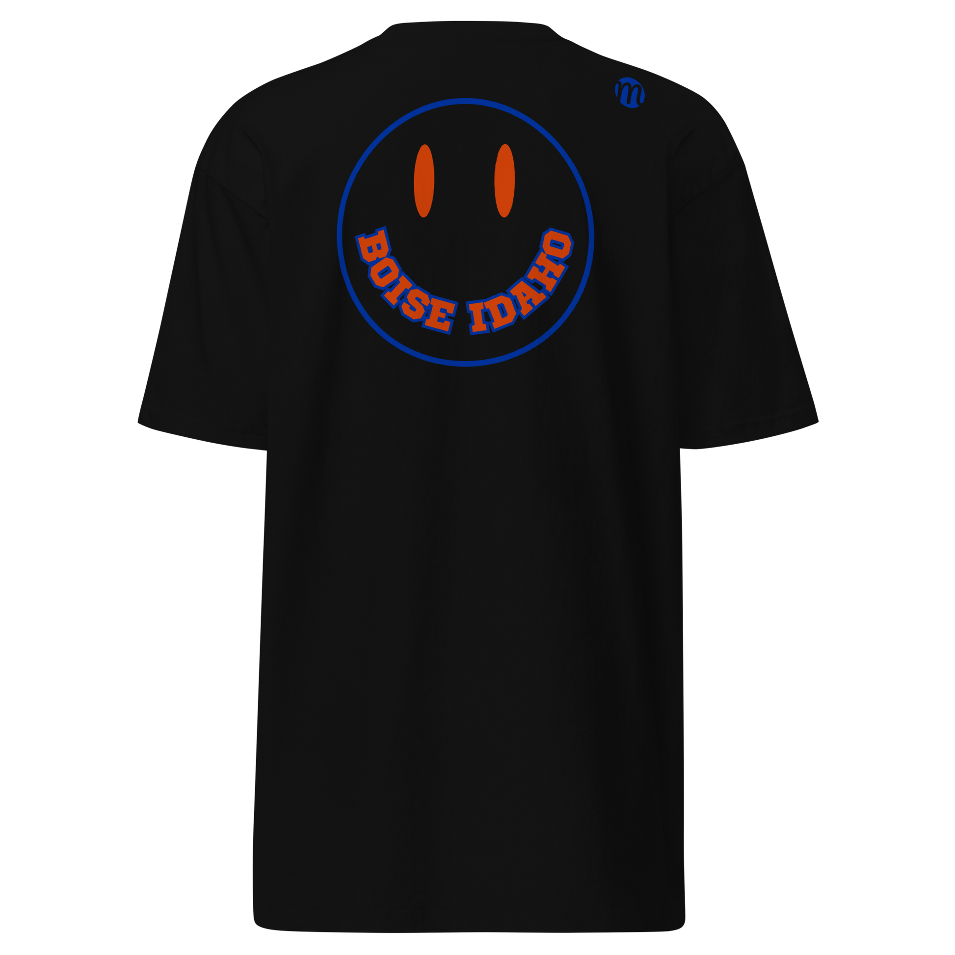 Boise Idaho Smiley Face Mulli USA Tee Black Back