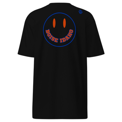 Boise Idaho Smiley Face Mulli USA Tee Black Back