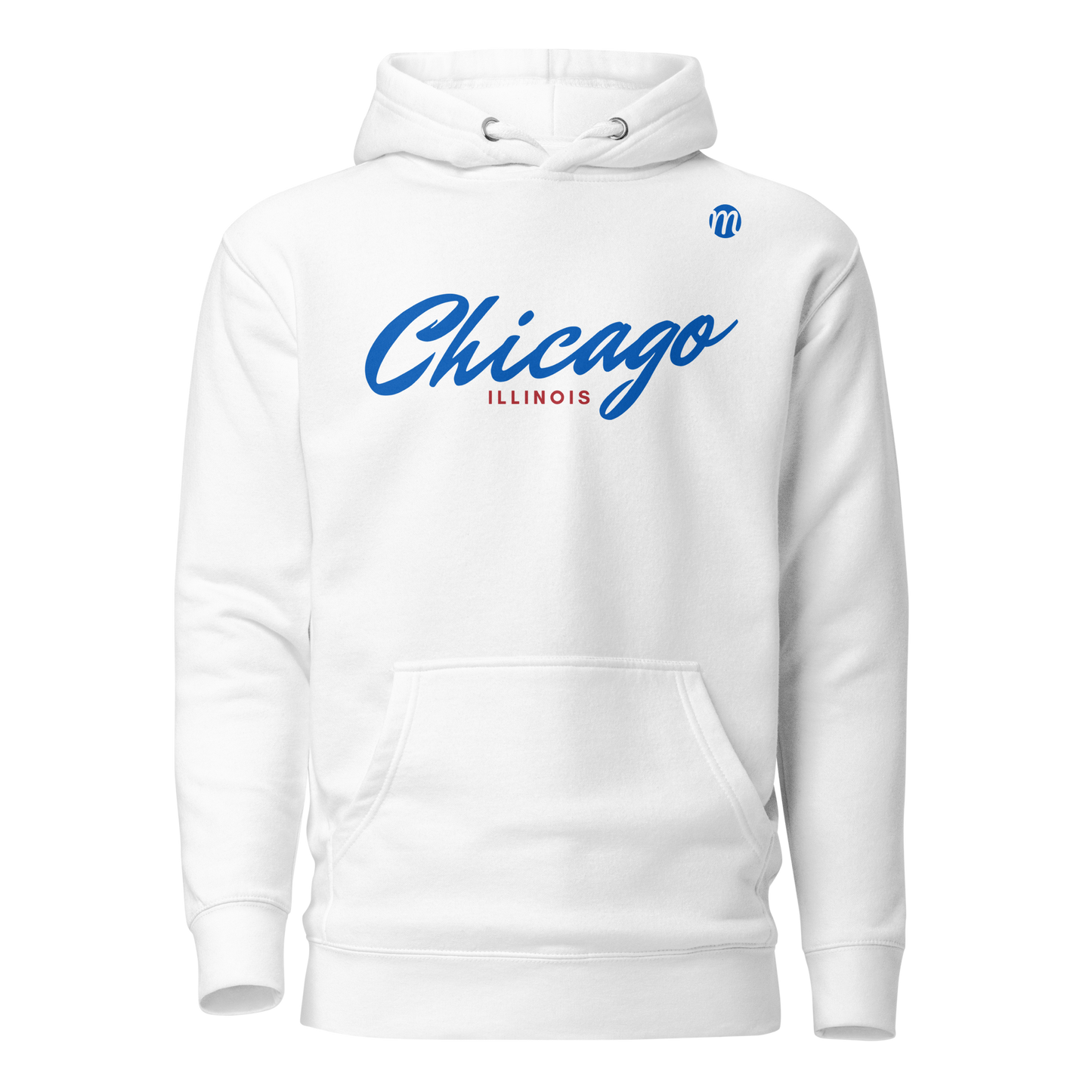 Chicago Illinois Mulli USA Hoodie White Front