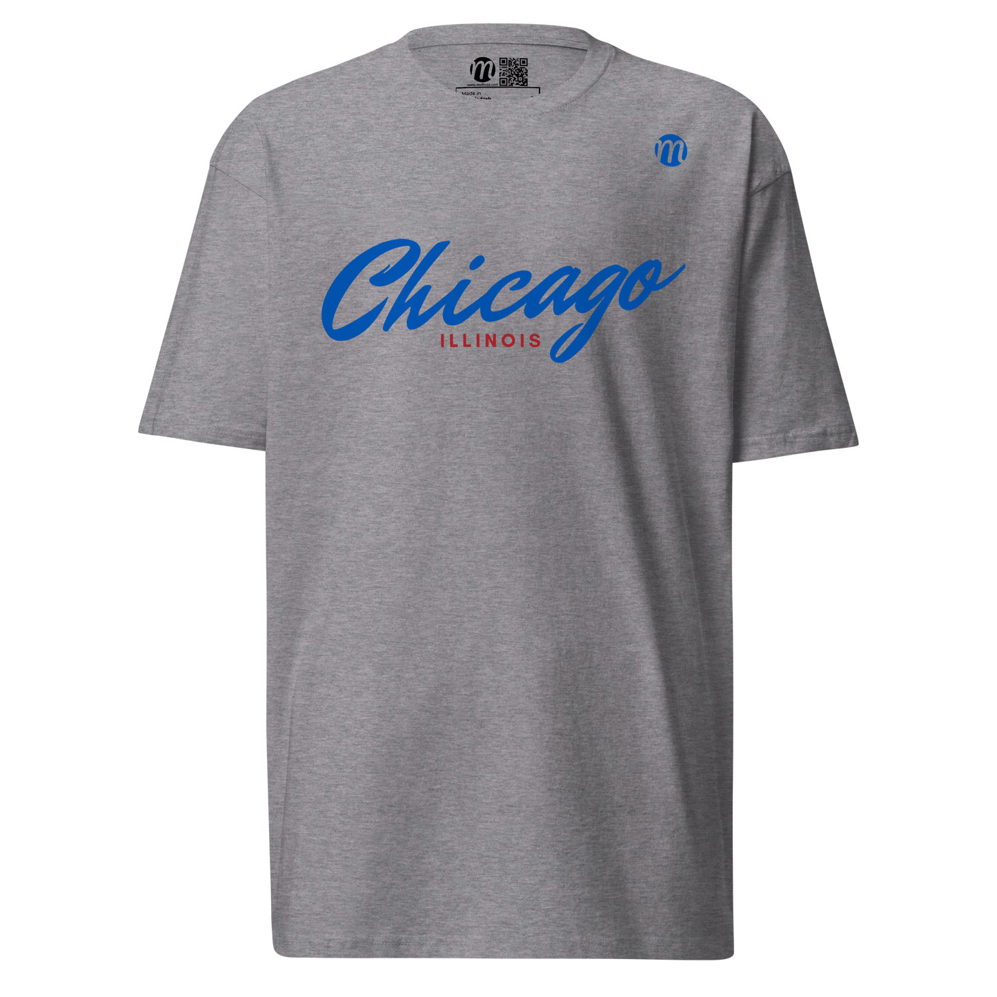 Chicago Illinois Mulli USA Tee Carbon Grey Front