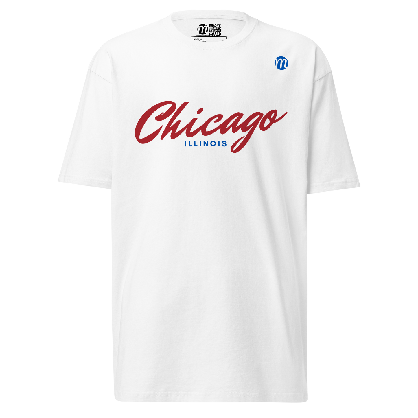 Chicago Illinois Mulli USA Tee White Front