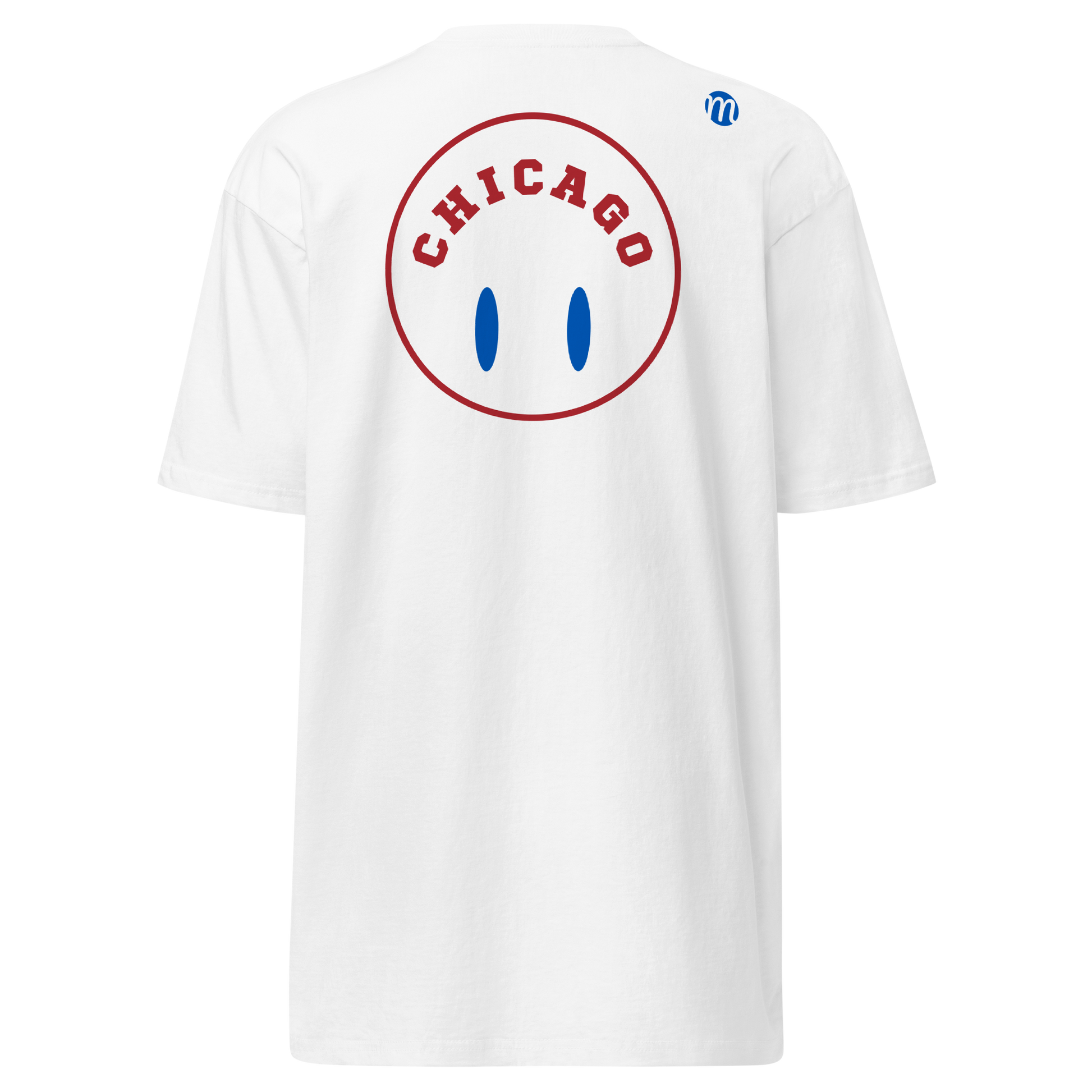 Chicago Smiley Face Flipped Mulli USA Tee White Back