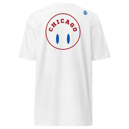 Chicago Smiley Face Flipped Mulli USA Tee White Back