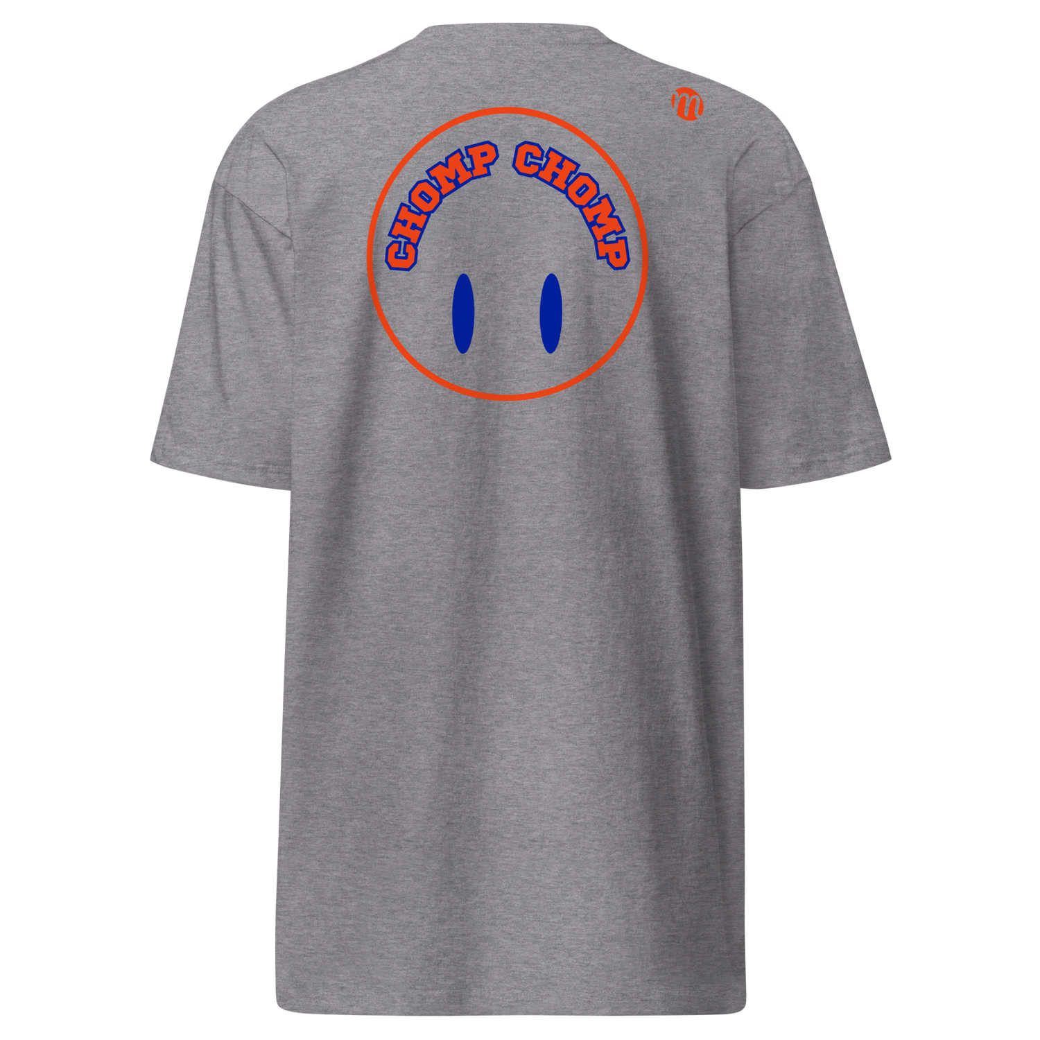 Chomp Chomp Smiley Face Flipped Mulli USA Tee Carbon Grey Back