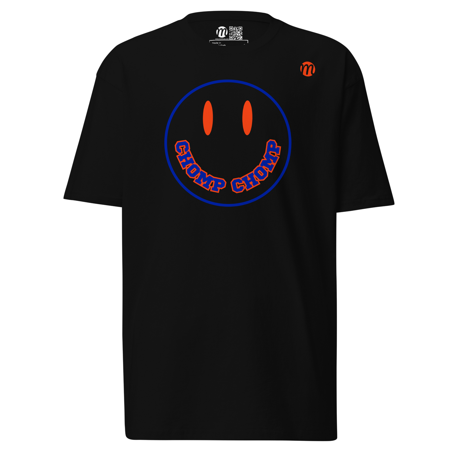 Chomp Chomp Smiley Face Mulli USA Tee Black Front