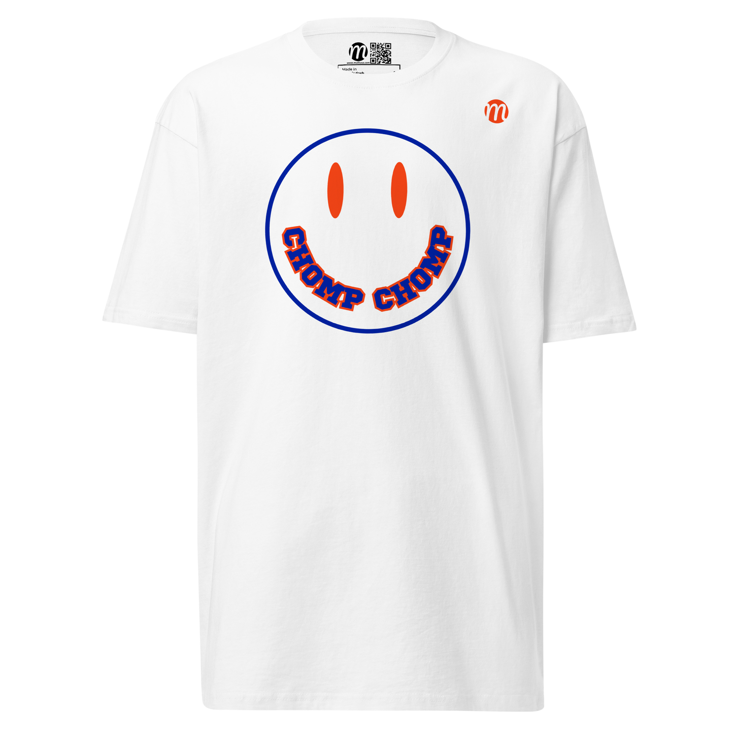 Chomp Chomp Smiley Face Mulli USA Tee White Front