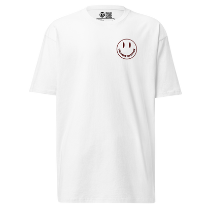 College Station Smiley Face Mulli USA Tee White Front