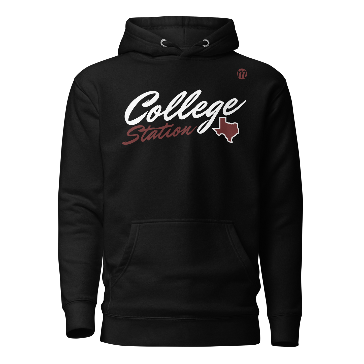 College Station Texas Mulli USA Hoodie Black Front 