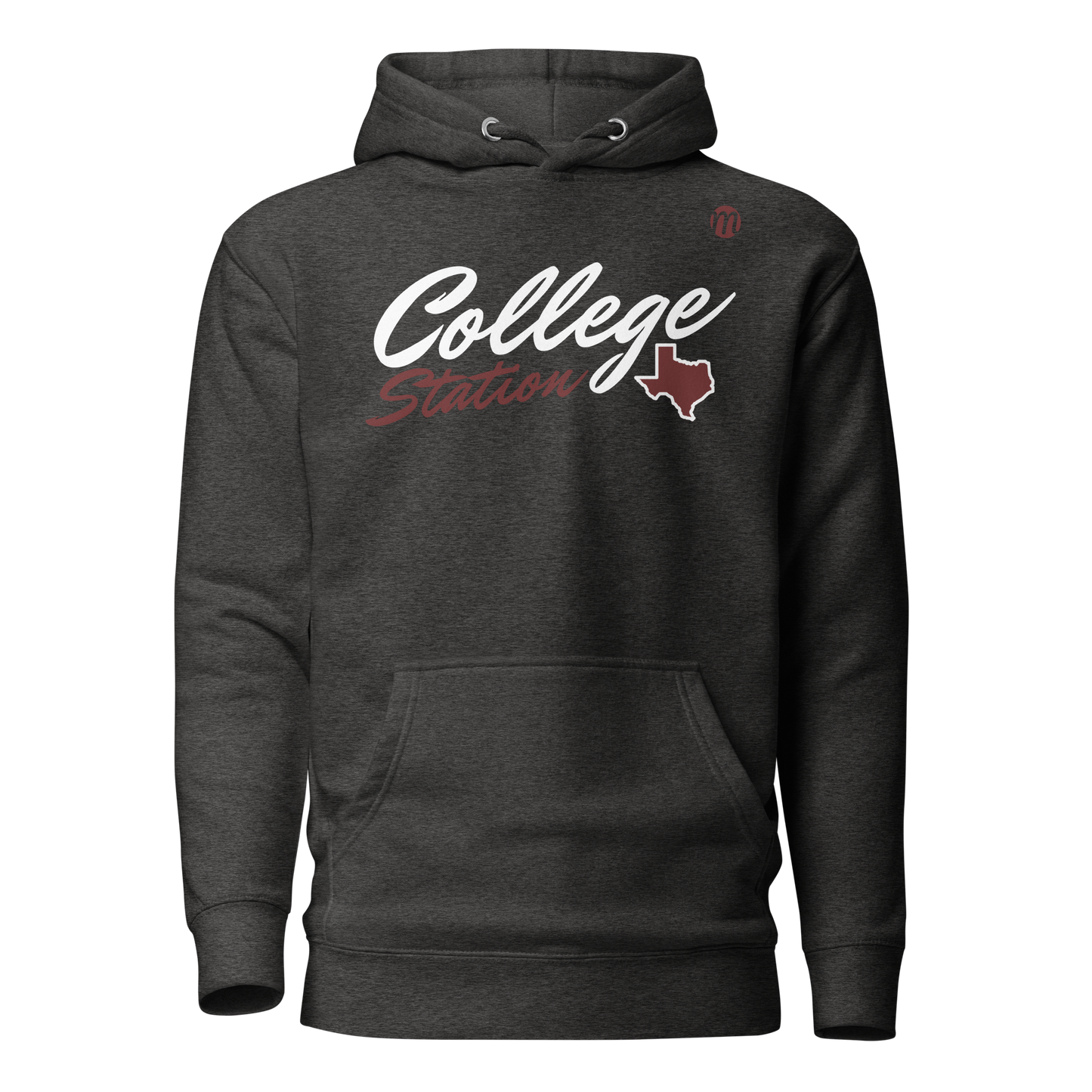 College Station Texas Mulli USA Hoodie Charcoal Heather Front