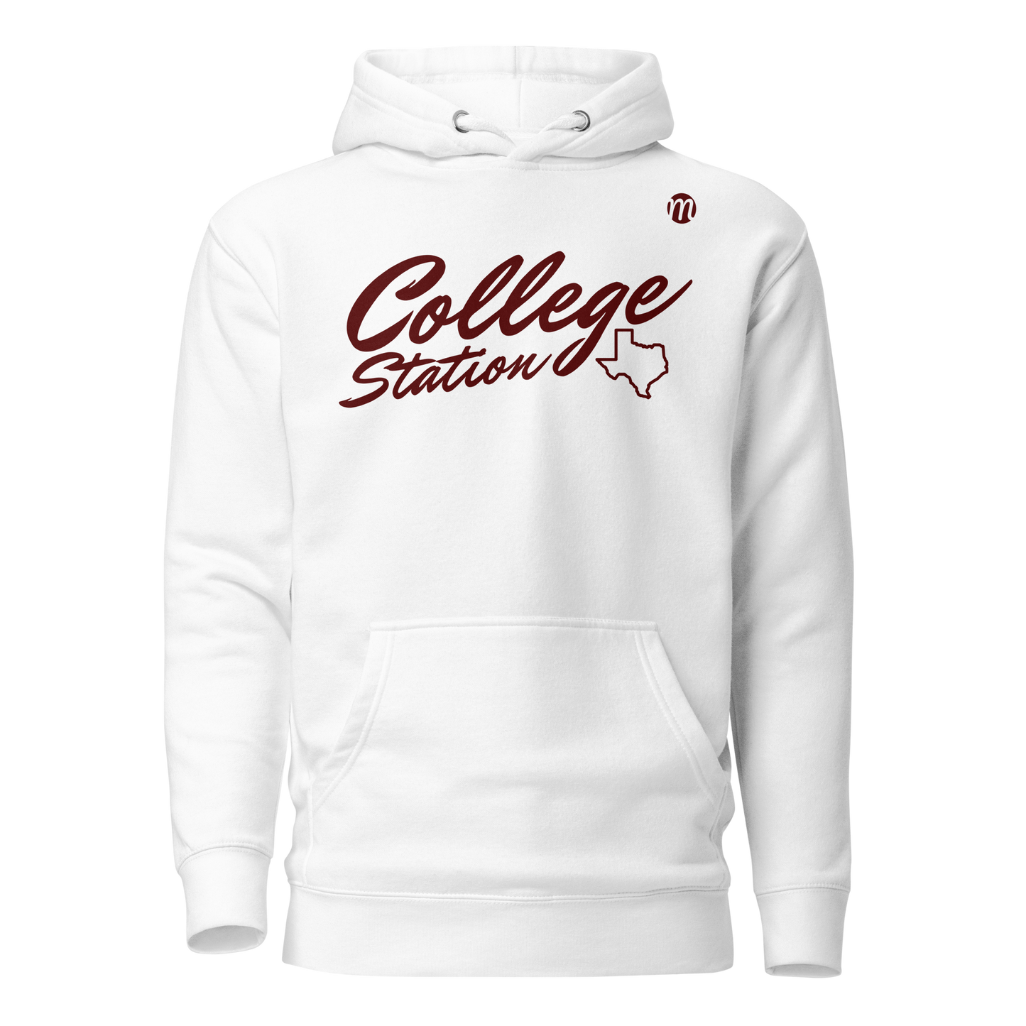 College Station Texas Mulli USA Hoodie White Front