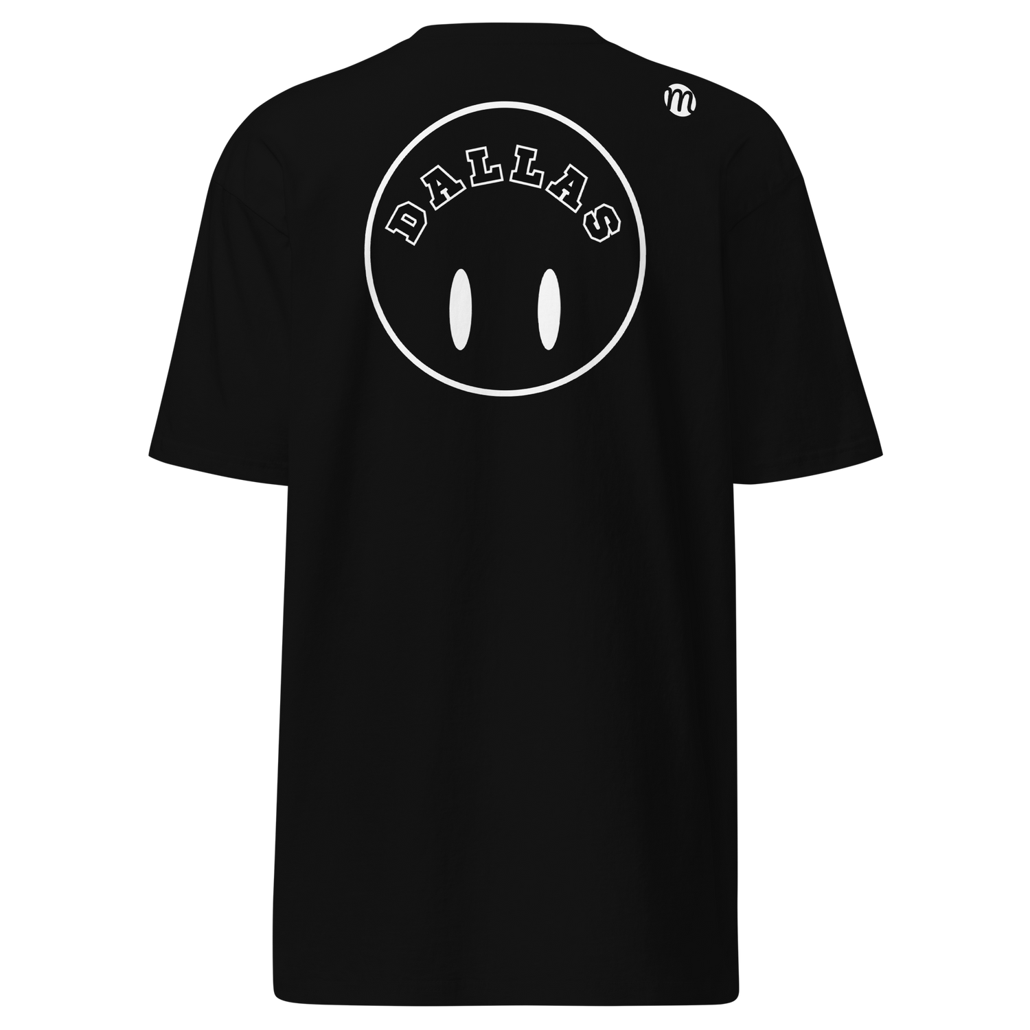 Dallas Smiley Face Flipped Mulli USA Tee Black Back