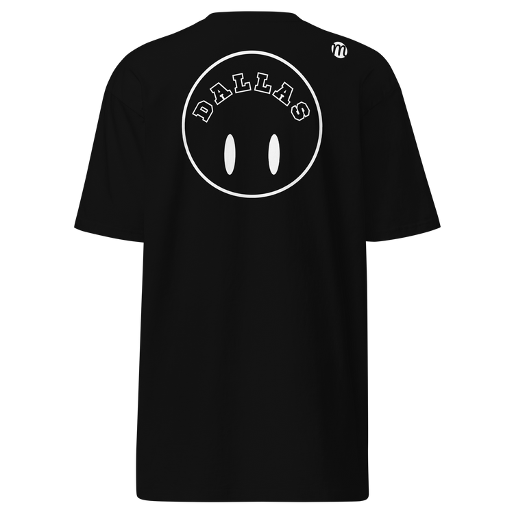 Dallas Smiley Face Flipped Mulli USA Tee Black Back