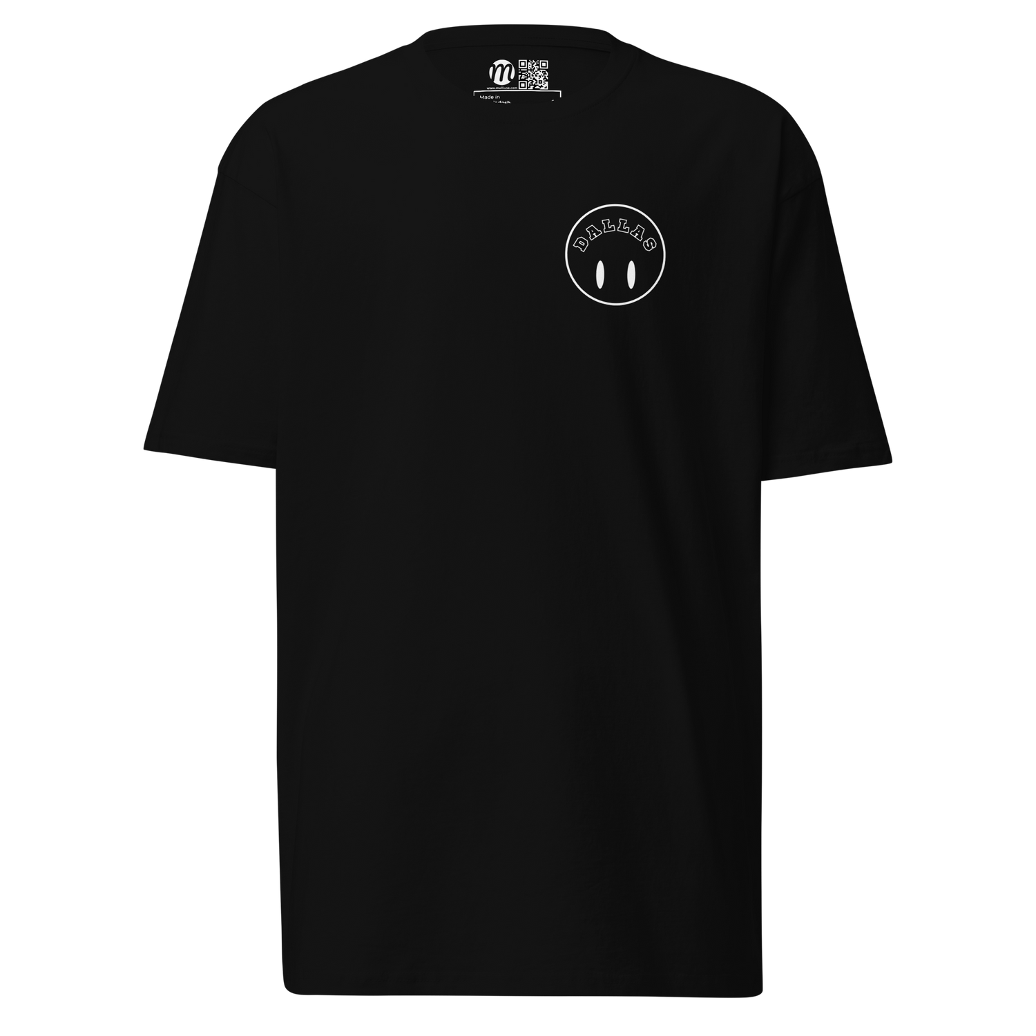 Dallas Smiley Face Flipped Mulli USA Tee Black Front