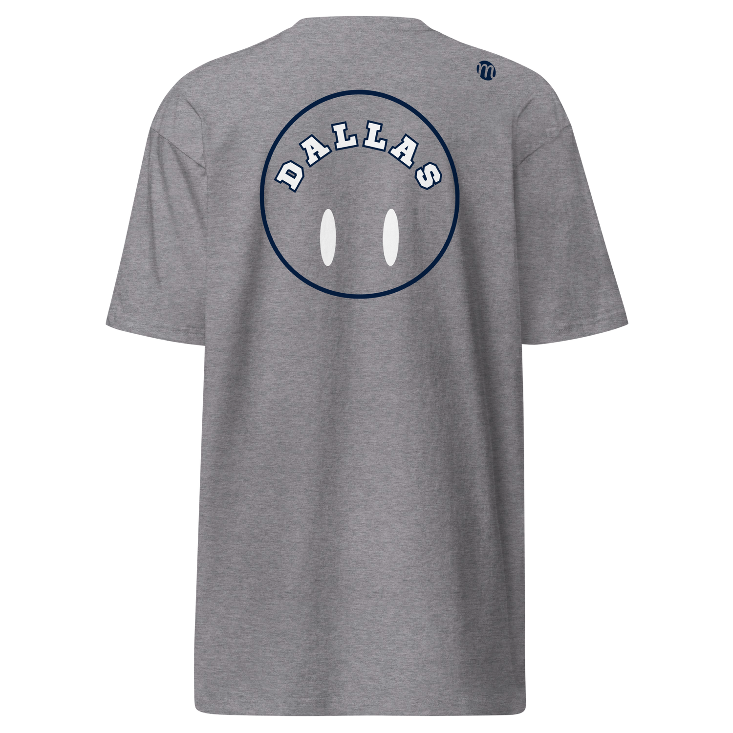 Dallas Smiley Face Flipped Mulli USA Tee Carbon Grey Back