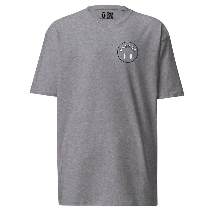 Dallas Smiley Face Flipped Mulli USA Tee Carbon Grey Front