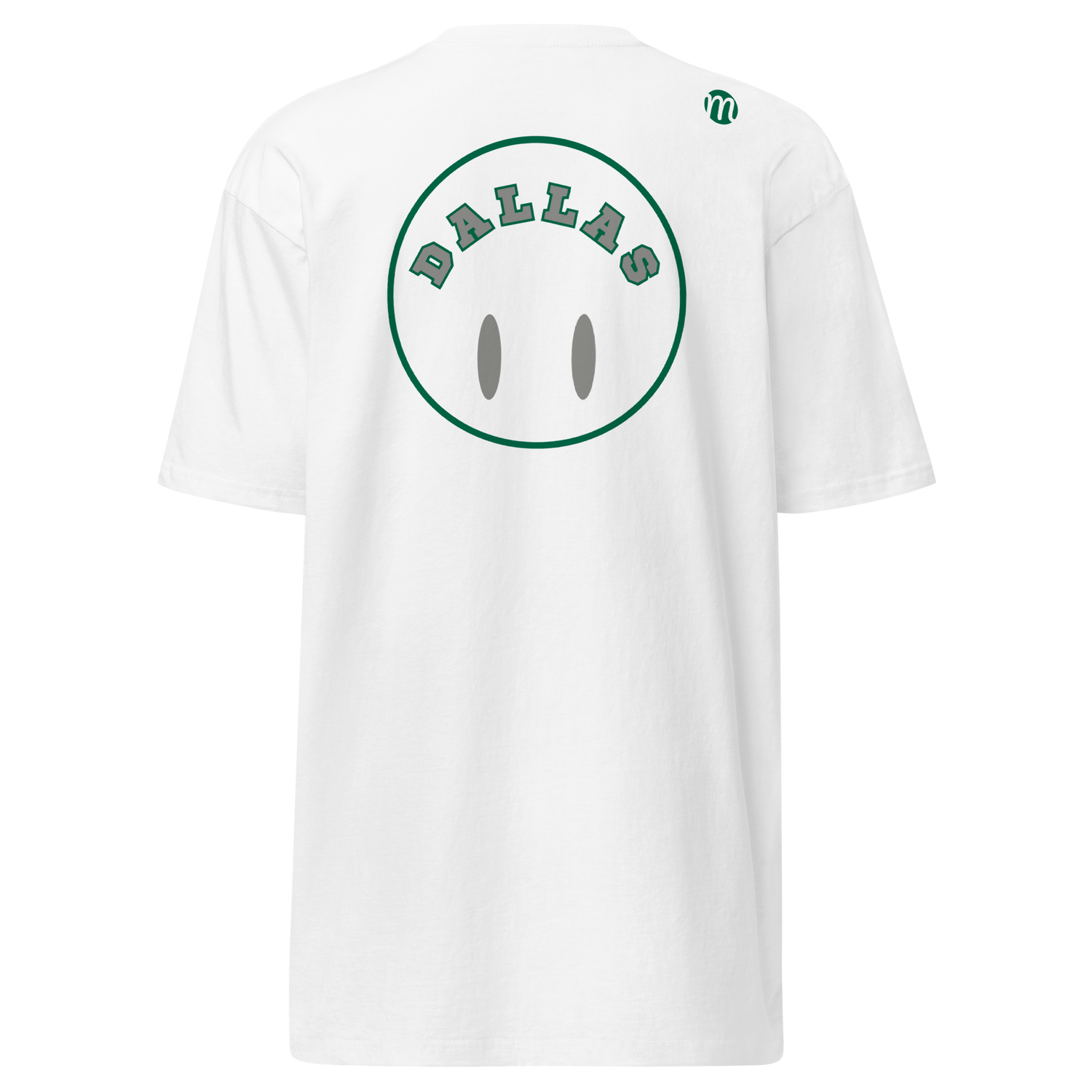 Dallas Smiley Face Flipped Mulli USA Tee White Back