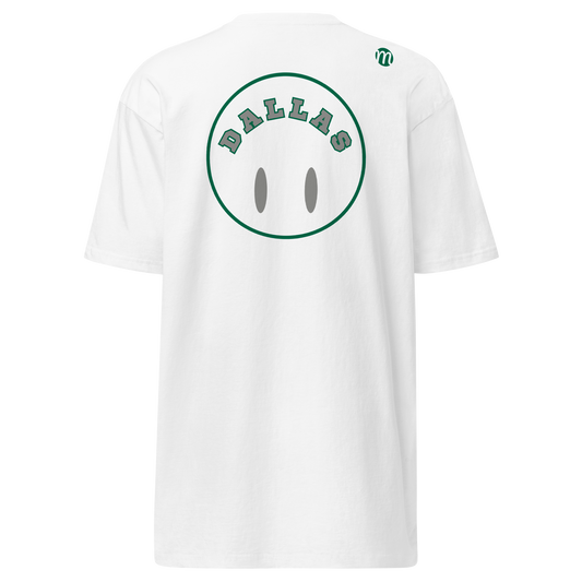 Dallas Smiley Face Flipped Mulli USA Tee White Back