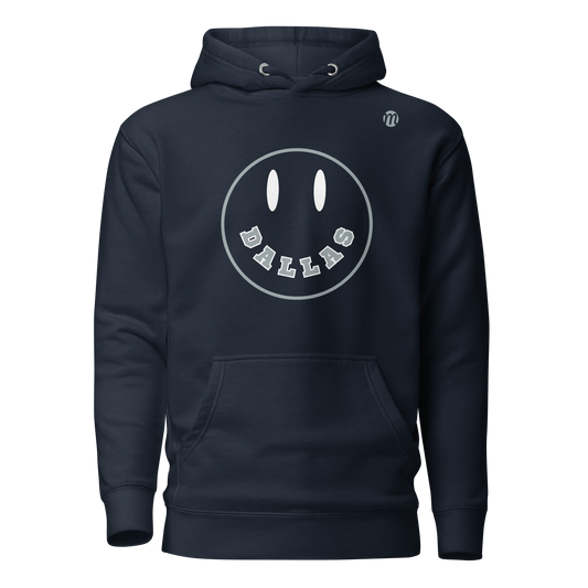 Dallas Smiley Face Mulli USA Hoodie Navy Blazer Front